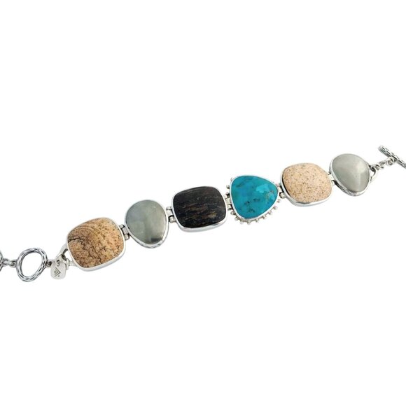 Turquoise Jasper Multi-Stone Bracelet – Retired Silpada Statement Jewelry